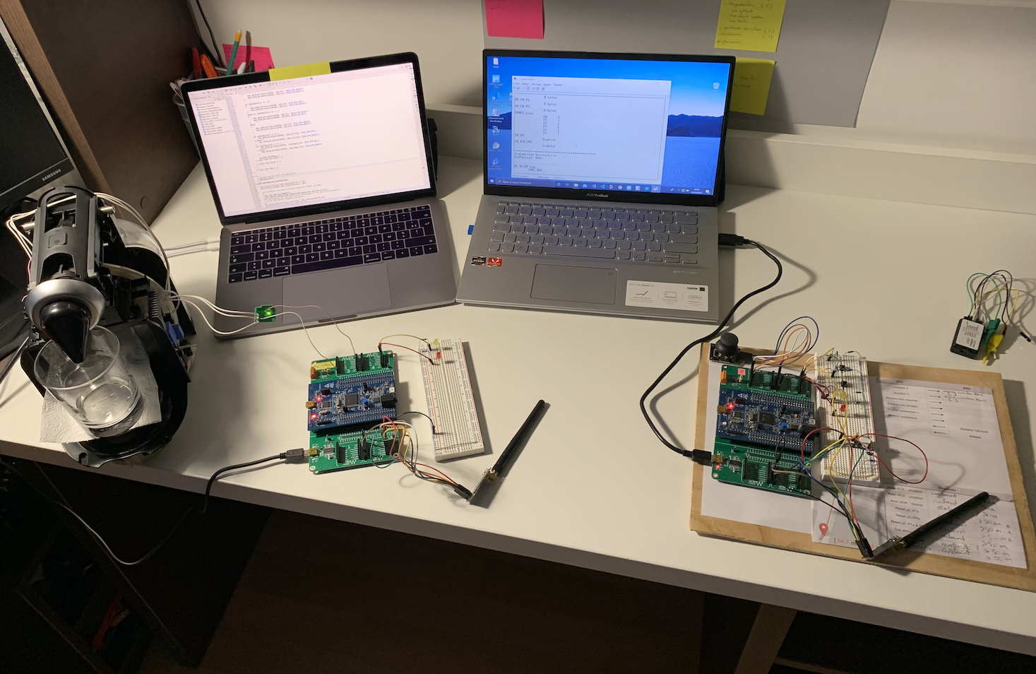 Cafetière V1 - Câblages électronique avec modules RF.